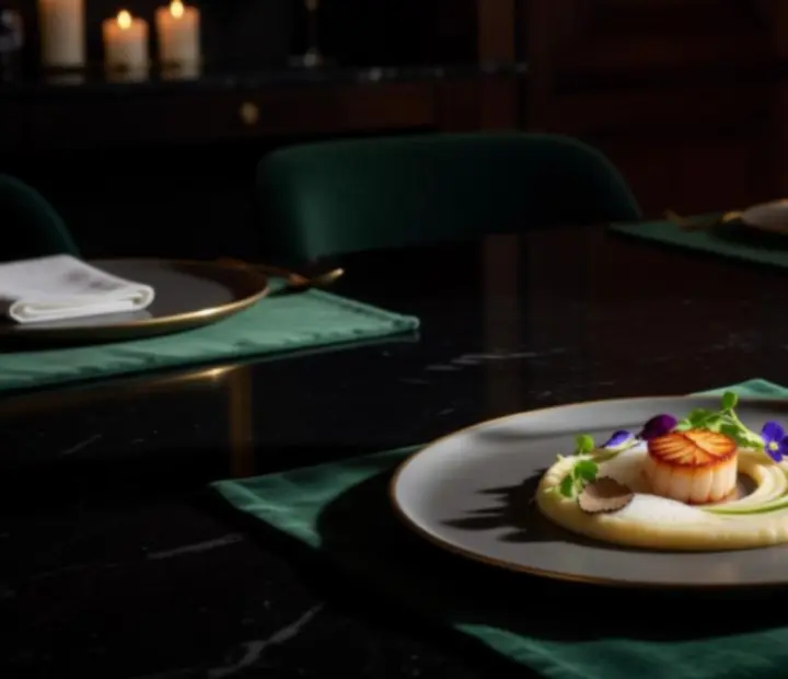 Fine dining chod spárovaný se sklenkou vína