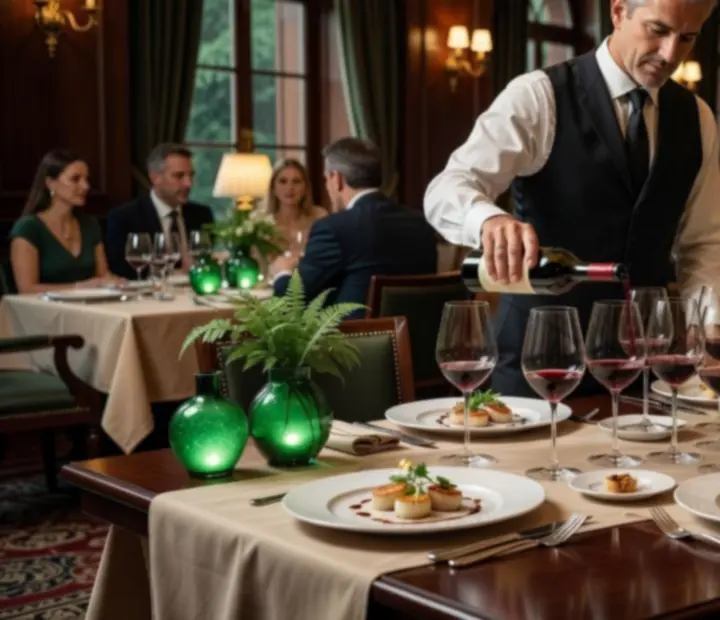 Večerní Wine & Dine event s párováním vín a fine dining servisem u svíček